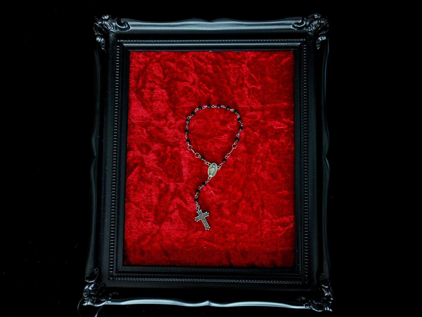 Obsidian Pocket Rosary