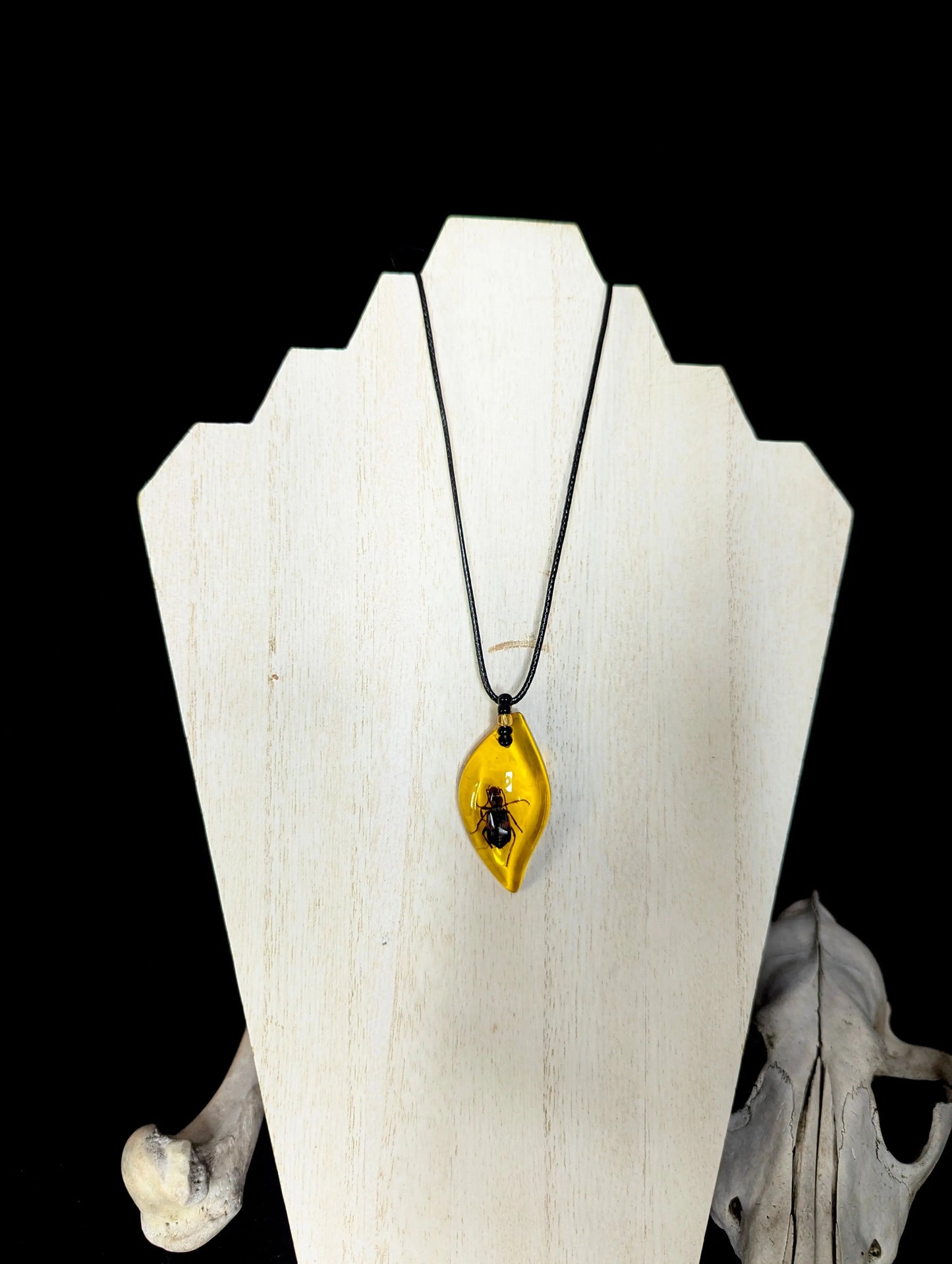 Imitation Amber Insect Necklace - Curiosia Bazar