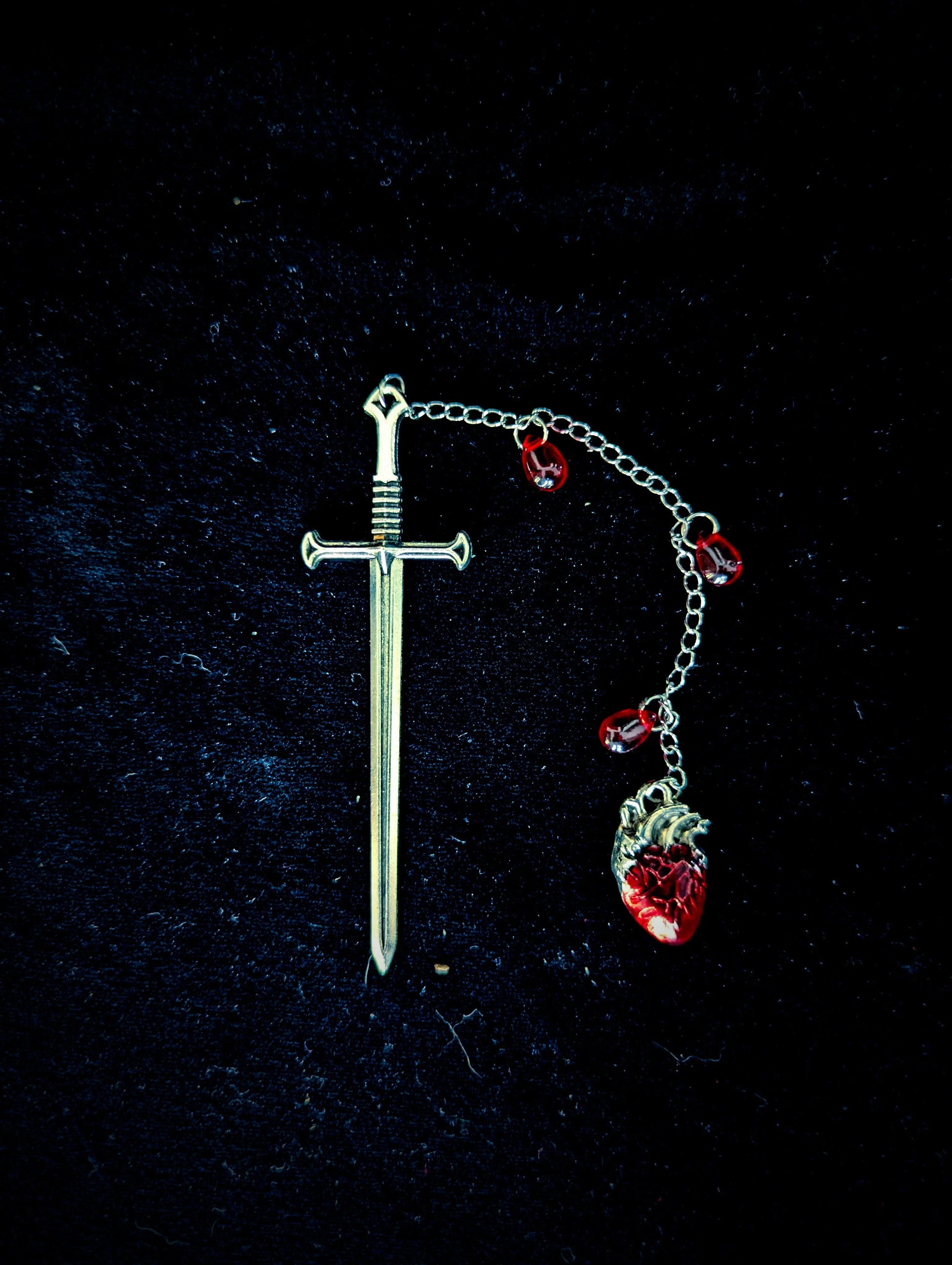 Sword & Bleeding Heart Bookmark - Curiosia Bazar
